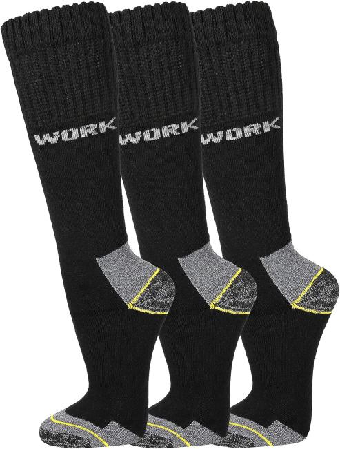 6 Paar TippTexx 24 lange Arbeitssocken, Komfortbund, Vollfrotteefuß (3/4 lang)
